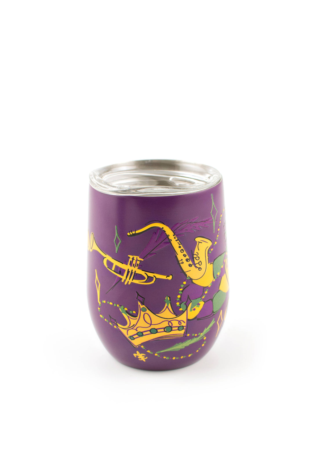 THE PARISH LINE - Stainless Wine Tumbler - Mardi Gras Mask