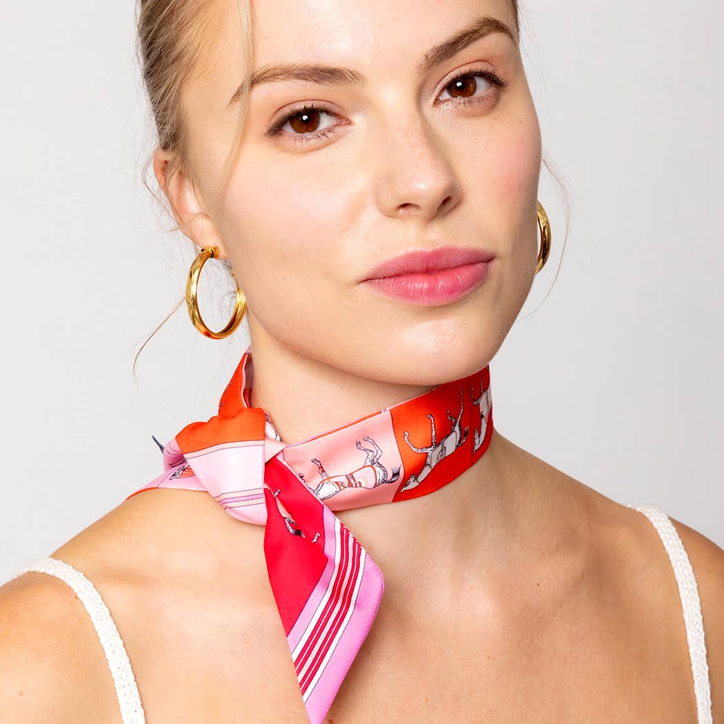 Fashion City - Colorful Patterns Horse Print Light Weight Scarf: PUR / ONE SIZE