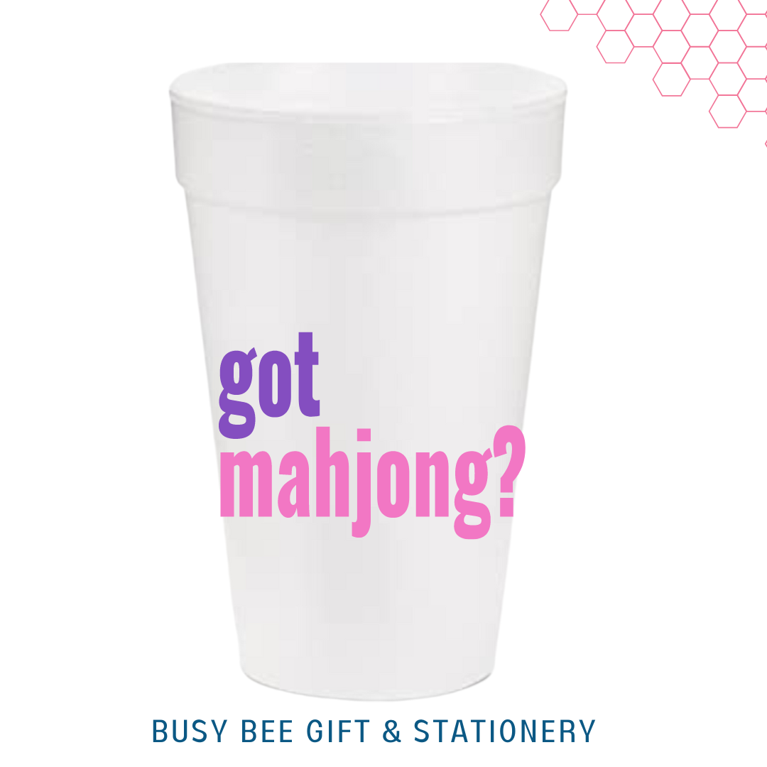 Busy Bee Gift & Stationery - Got Mahjong Frost Flex 16 oz Cups