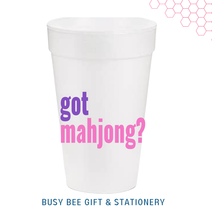 Busy Bee Gift & Stationery - Got Mahjong Frost Flex 16 oz Cups