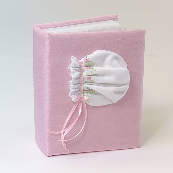 MARCELA - Small Photo Album-Swiss Batiste Dress Flowers on Shantung