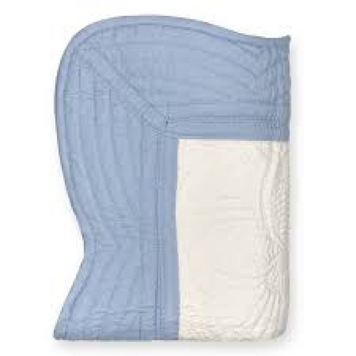 Zsa Zsa & LoLLi - Heirloom Quilt - Baby Quilt Blanket Swaddle Monogram: Baby Blue