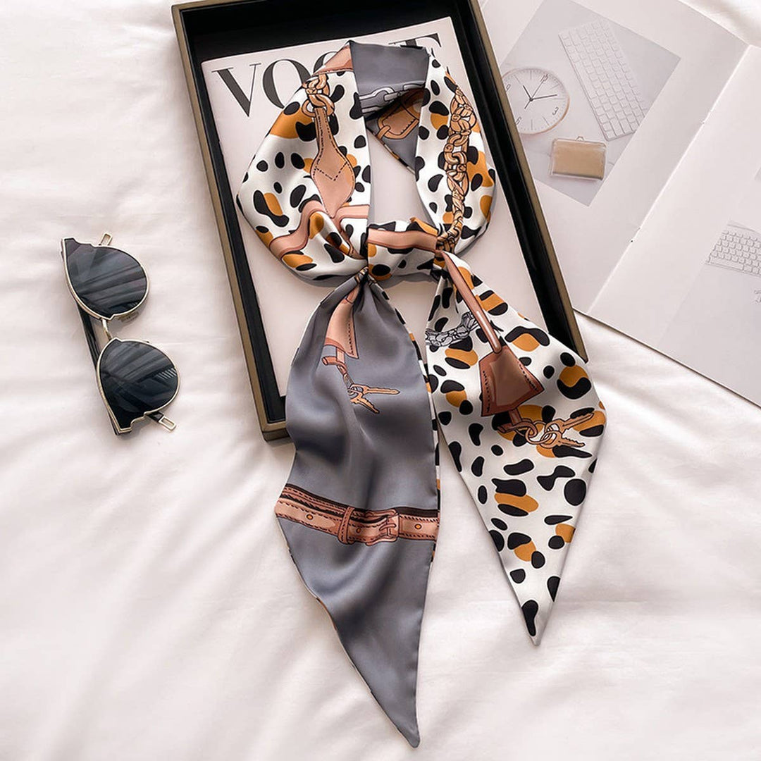 ACCITY - Women’s Long Silk Scarf – Stylish Neck Accessory_CWASC03144: TYPE10 / (OS) 2