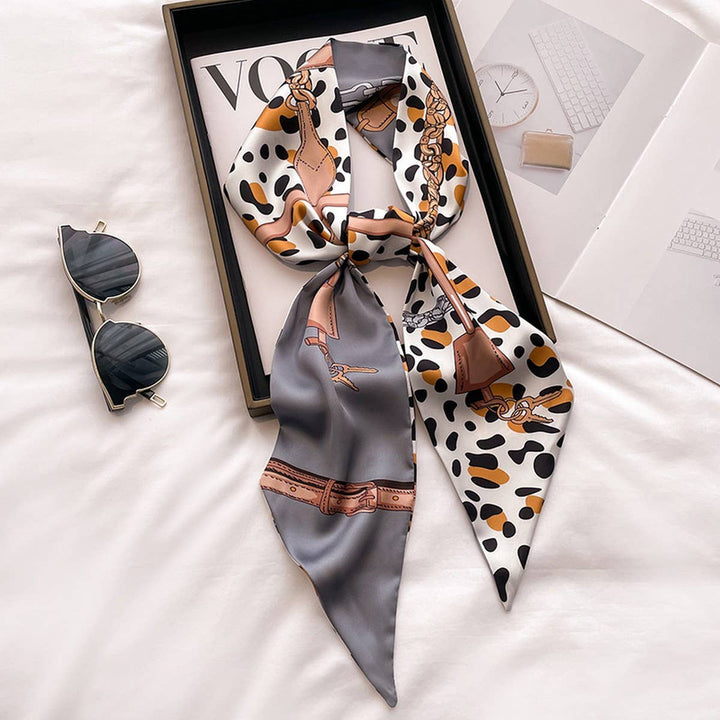 ACCITY - Women’s Long Silk Scarf – Stylish Neck Accessory_CWASC03144: TYPE10 / (OS) 2