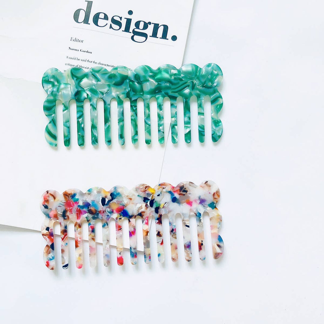 ACCITY - EXQUISITE MARBLED WAVY LEOPARD COMB_CWMM1074: GREEN1 / (OS) 2