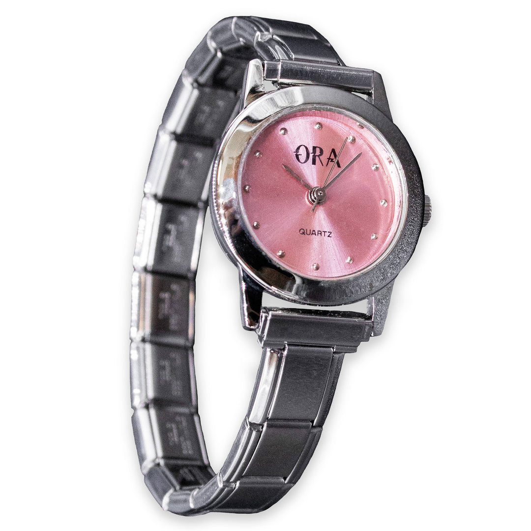 Natalia - Italian Charm Link Watch (Analog): Silver