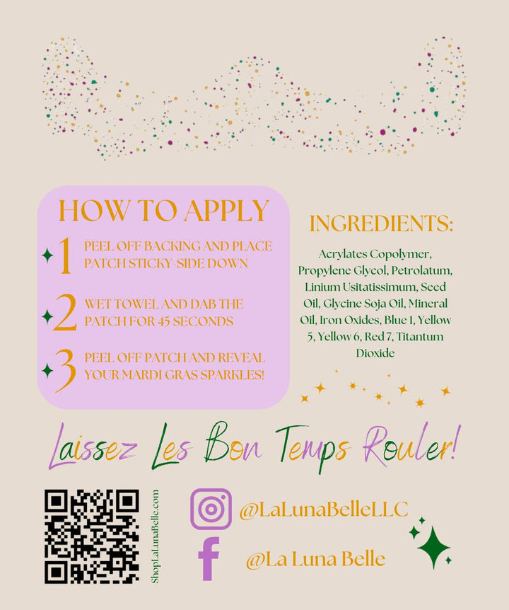 La Luna Belle LLC - Mardi Gras Face Sparkles | Face Freckles | Face Sparkles