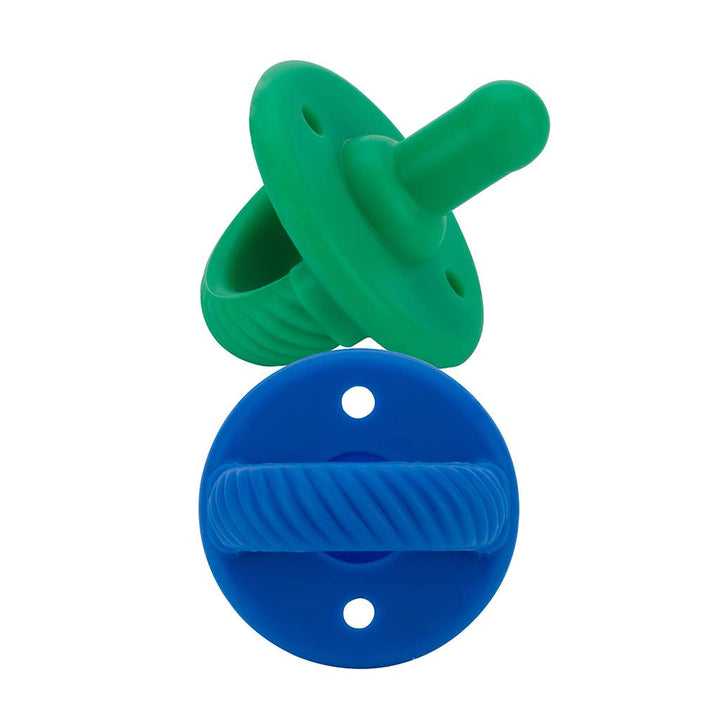 Itzy Ritzy - Sweetie Soother™ Pacifier Sets (2-pack): Robin's Egg Blue + Navy Cables