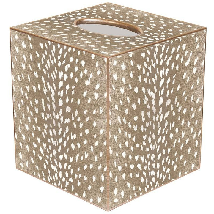 Marye-Kelley - Tan Antelope Tissue Box Cover: Paper Mache