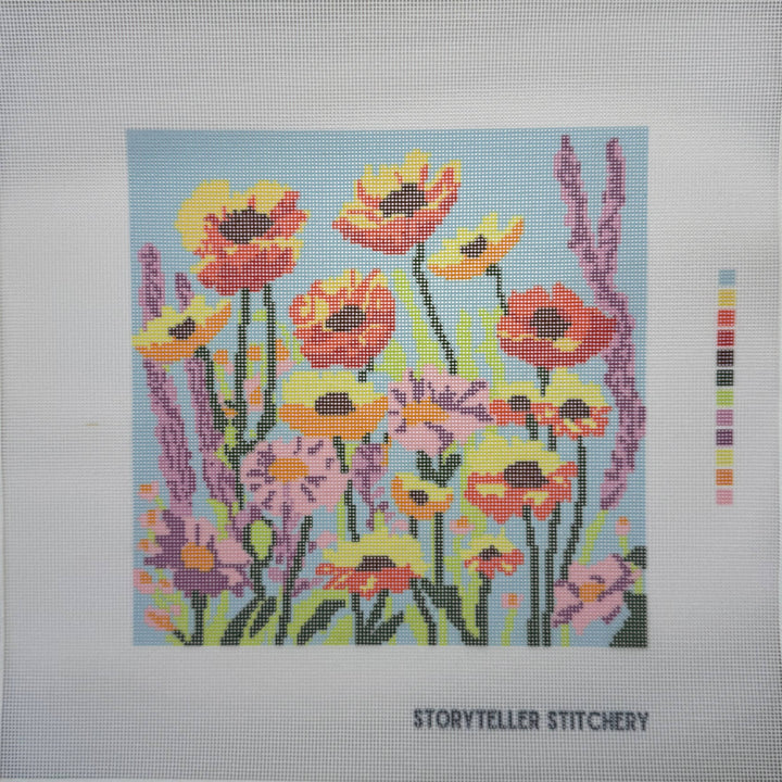 Storyteller Stitchery - Wildflowers — Modern Needlepoint Kit (Large Design)