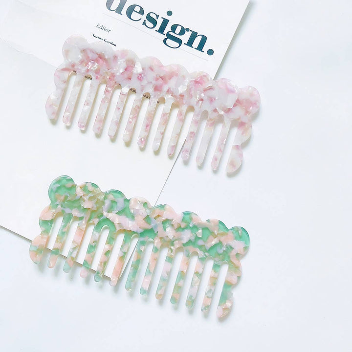 ACCITY - EXQUISITE MARBLED WAVY LEOPARD COMB_CWMM1074: GREEN2 / (OS) 2
