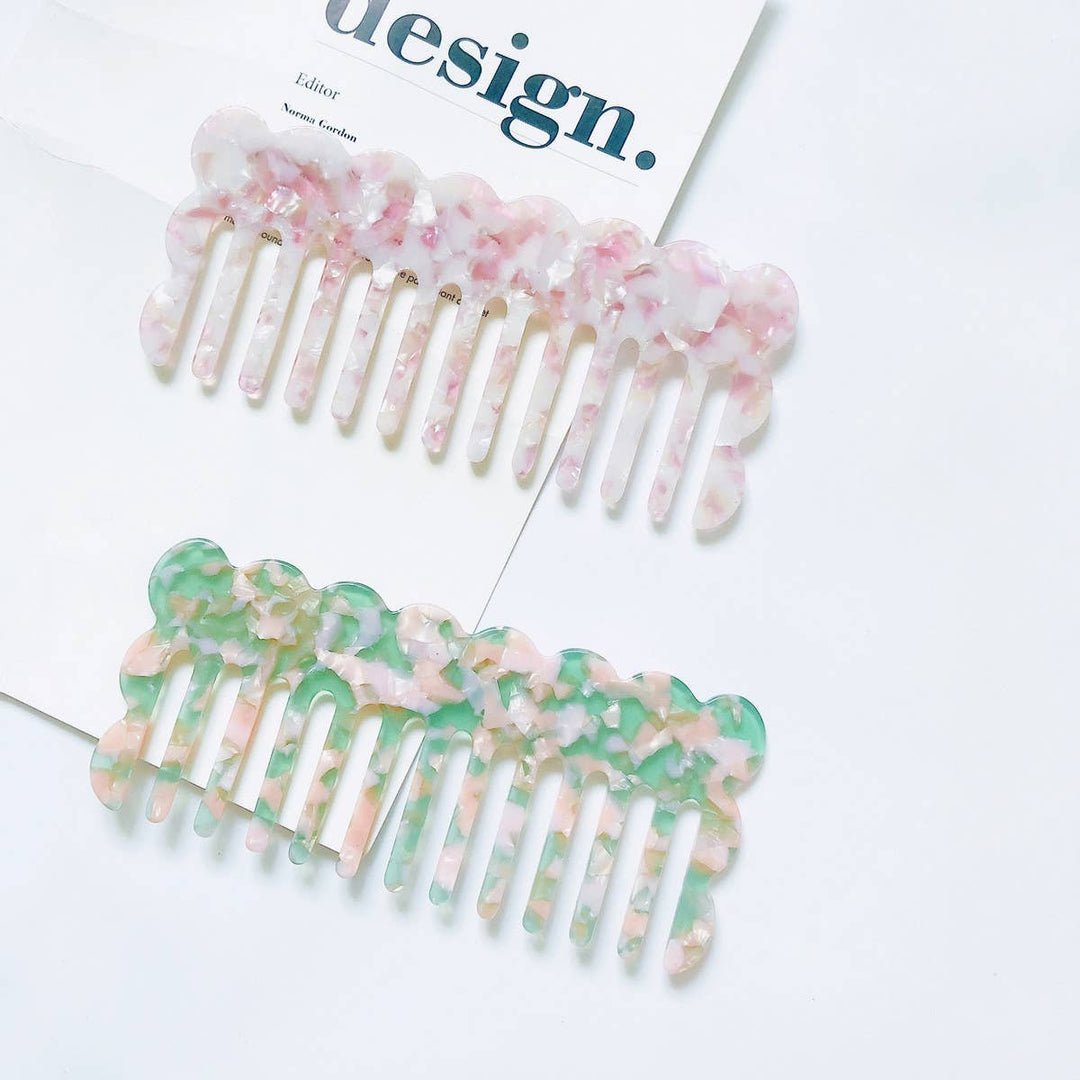 ACCITY - EXQUISITE MARBLED WAVY LEOPARD COMB_CWMM1074: GREEN1 / (OS) 2
