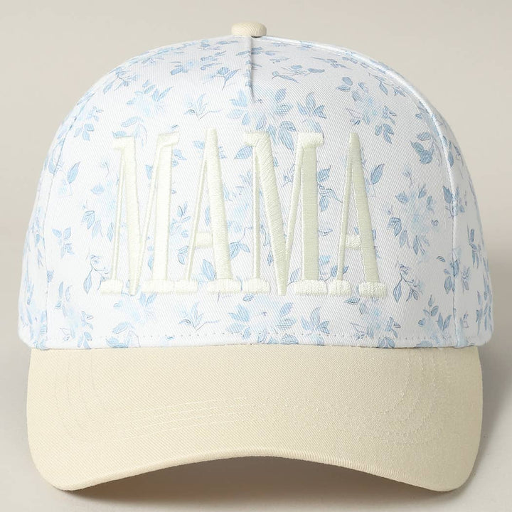 MAMA Embroidered Flower PatternTrucker Hat: PINK/PINK / ONE SIZE