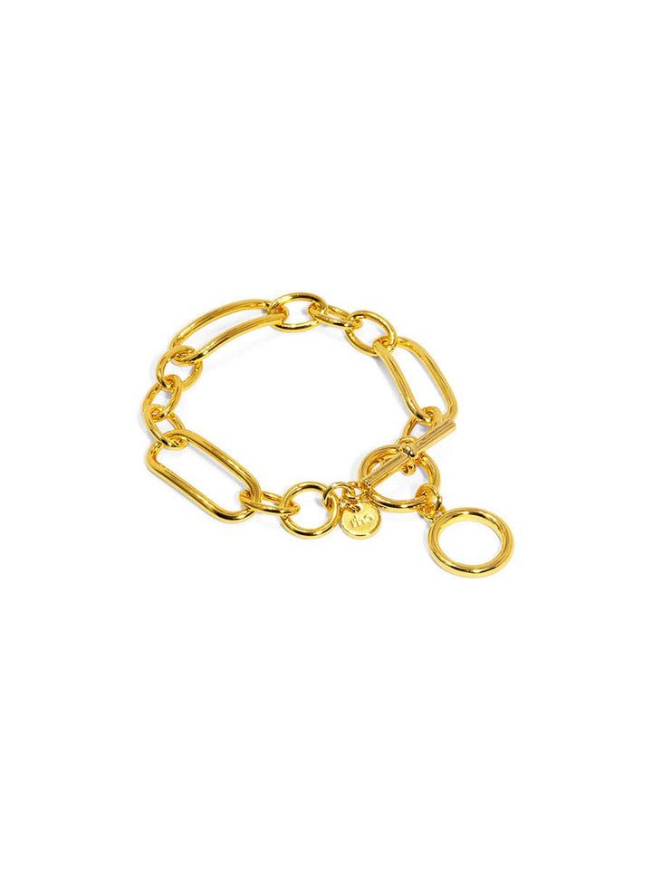 rho - Mixed Chain Toggle Bracelet (TS): GLD