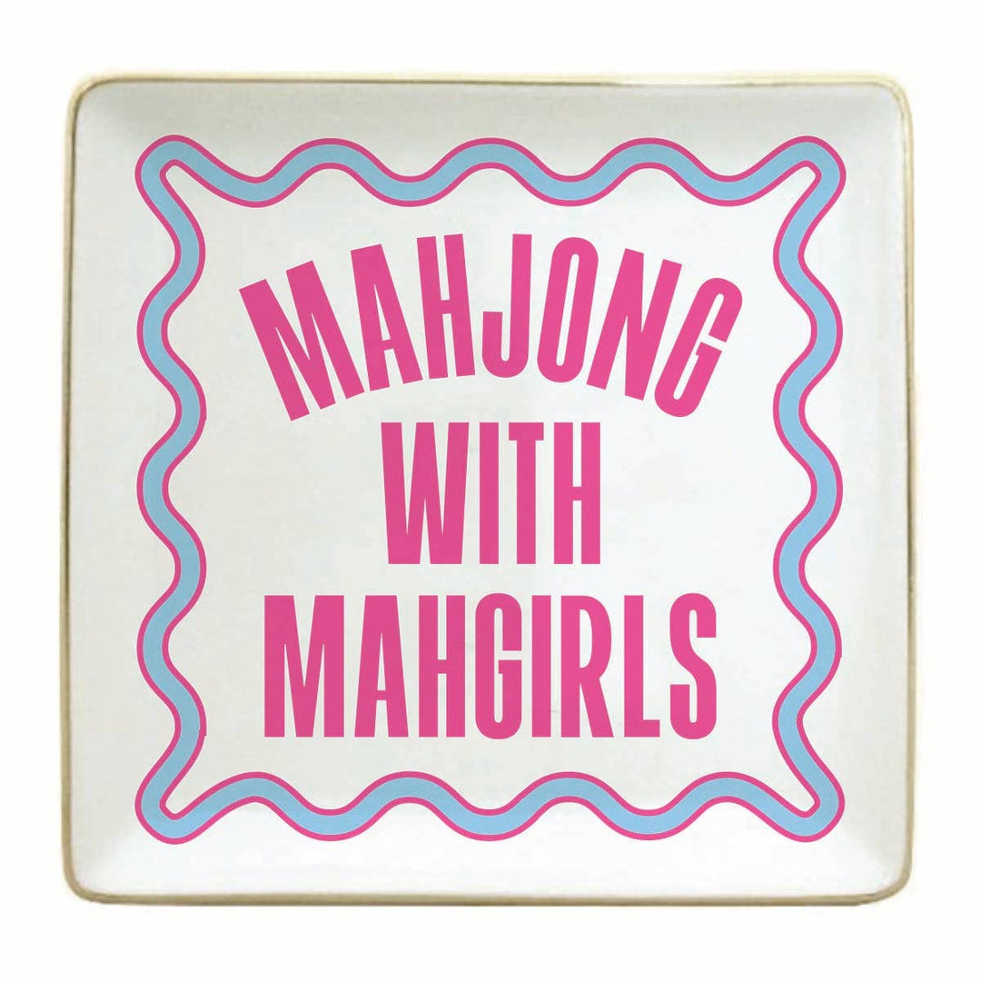 soiree-sisters - Mahjong Ceramic Trinket Tray | Mahgirls Trinket Tray
