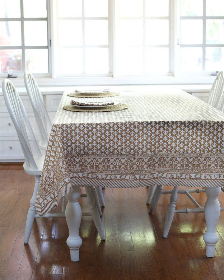 PACIFIC & ROSE TEXTILES - Tablecloth Charlotte Caramel: 60x125