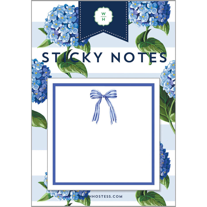 WH Hostess Social Stationery - Striped Bow Sticky Notes