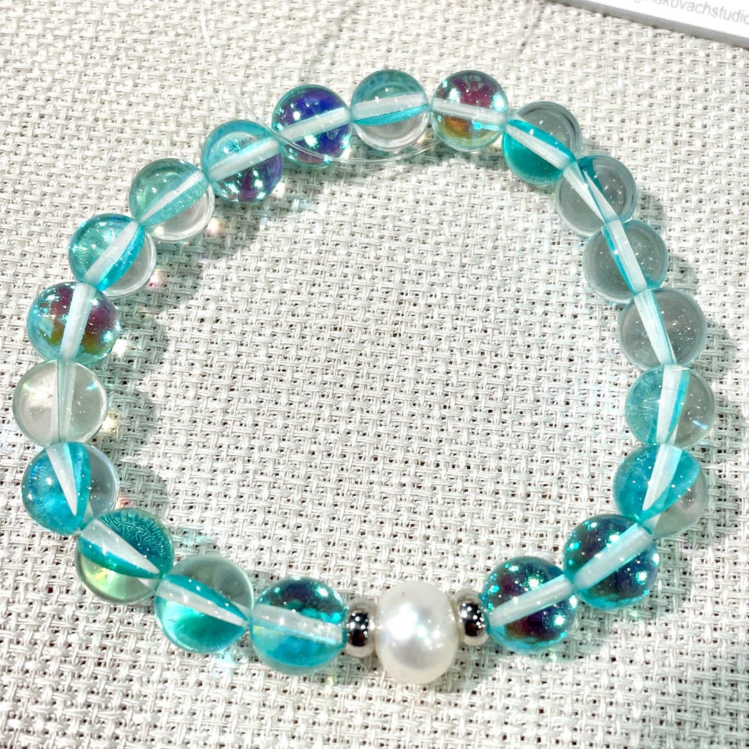 #1234-Stone with Small Pearl Bracelet