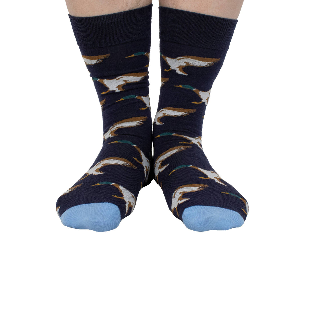 hunting feet - EXTRAFINE MERINO WOOL MALLARD DUCK IN NAVY