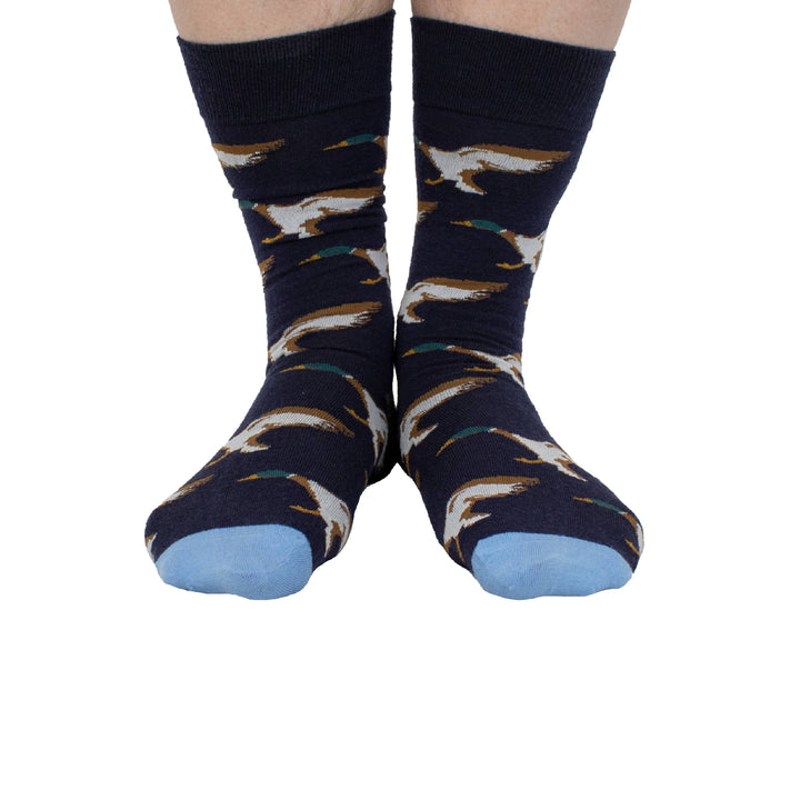 hunting feet - EXTRAFINE MERINO WOOL MALLARD DUCK IN NAVY