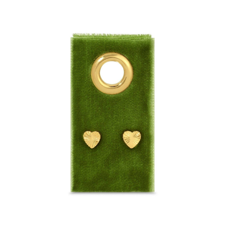 Splendid Iris - Heart Burst Studs on Velvet Gift Tag: Gold