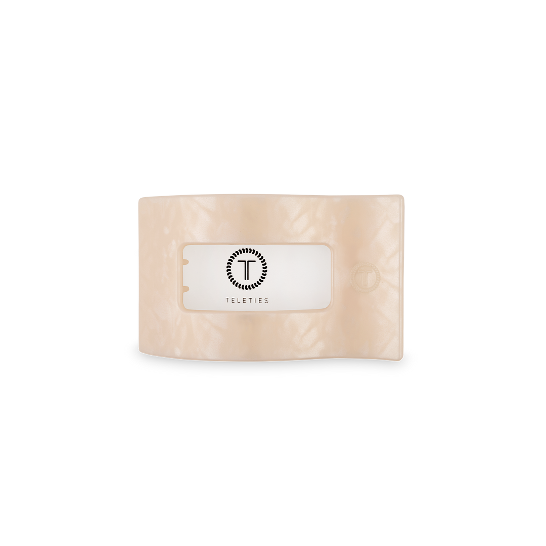 TELETIES - Flat Rectangle Hair Clip | Small | Soft Surf