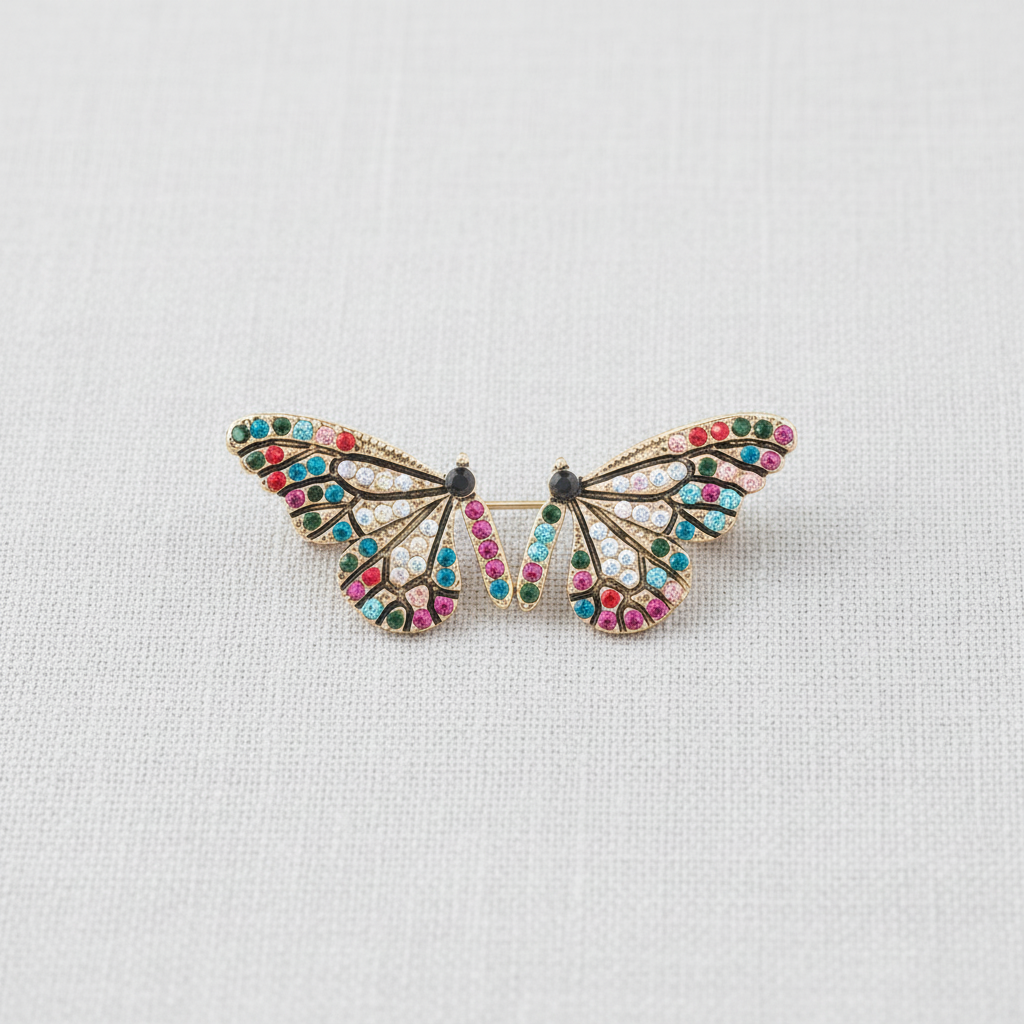 paperln - Colorful Crystal Butterfly Stud Earrings