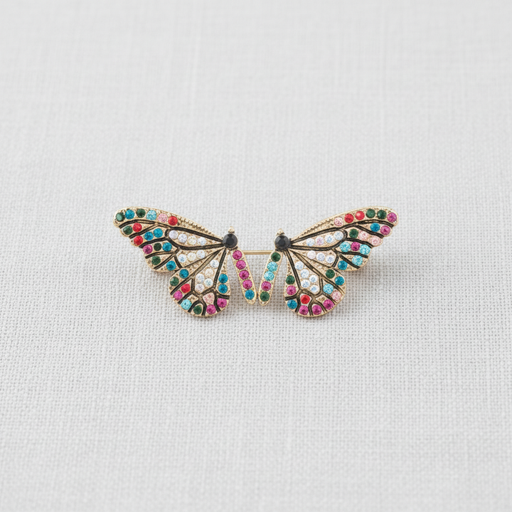 paperln - Colorful Crystal Butterfly Stud Earrings
