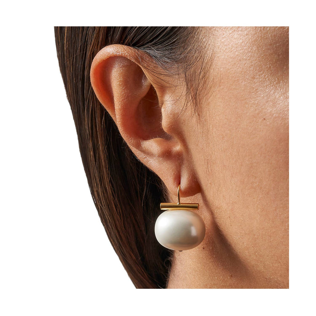CC & Co by Catherine Canino - Statement Making Large Pebble Pearls
: White