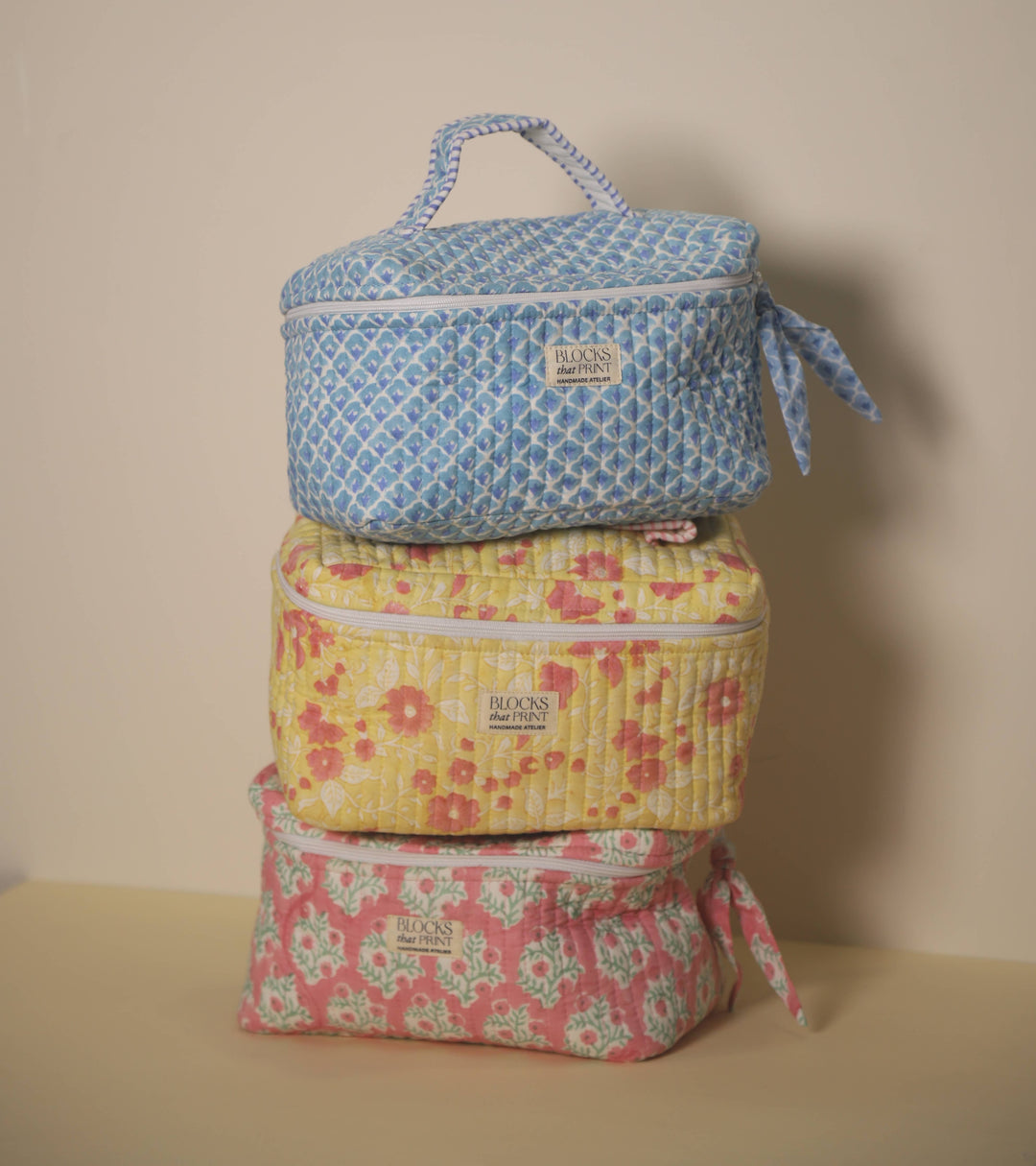 Blocks that Print - Blue Vanity Bag