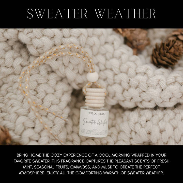 HOLLOWOOD FRAGRANCE - HOLIDAY CAR DIFFUSER: CASHMERE CEDAR