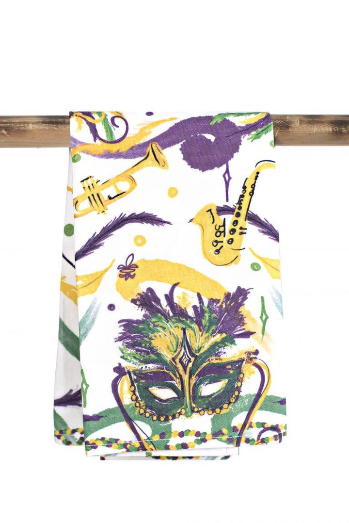 THE PARISH LINE - Kitchen Towel - Mardi Gras Mask