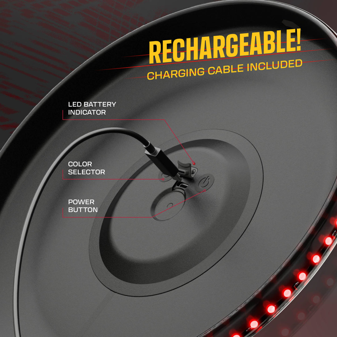 Squad Hero - Rechargeable Light-up Flying Disc, Motion Activated Frisbee