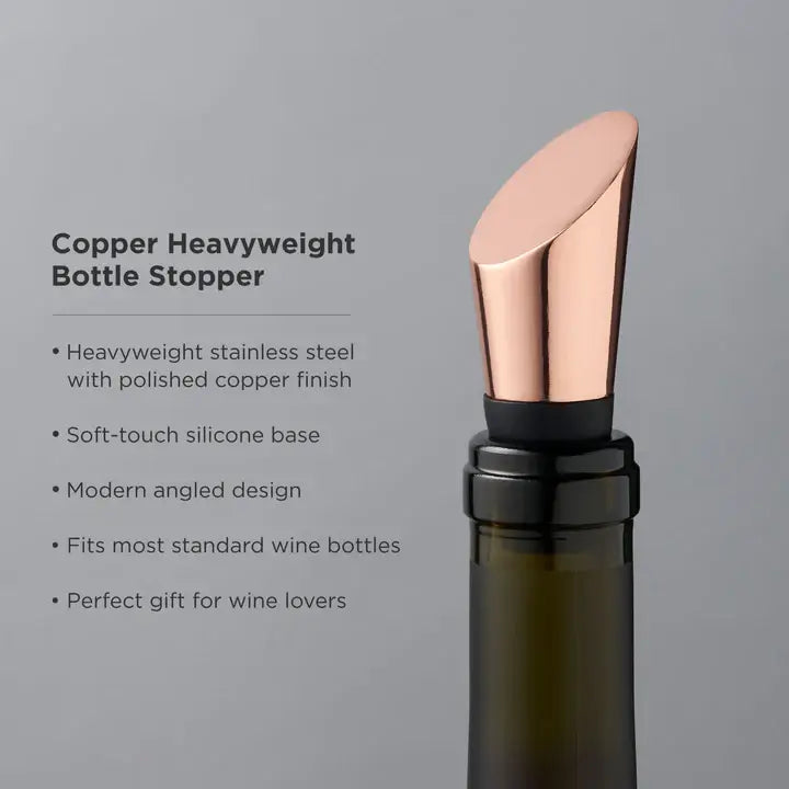 Viski - Summit™ Copper-Plated Heavyweight Bottle Stopper