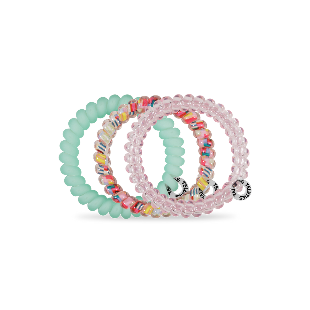 TELETIES - Spiral Hair Coils | Small | Spring Splash