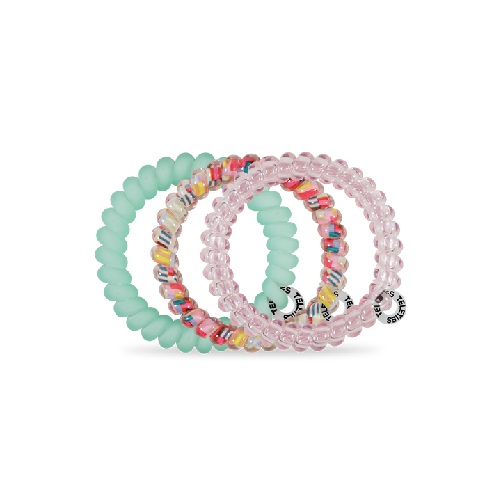 TELETIES - Spiral Hair Coils | Small | Spring Splash