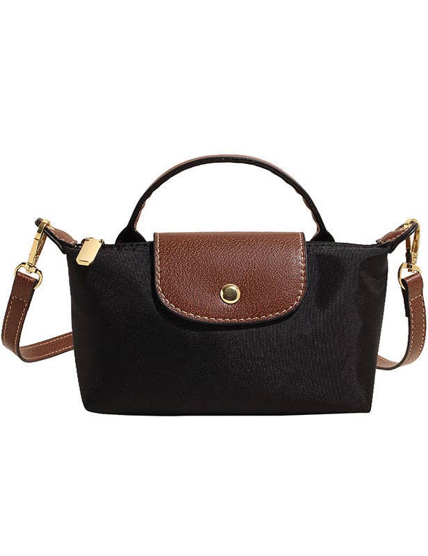 Sweetkama - Ladies Color Block Flap Crossbody Bag Phone Wallet Bag SKAB4153: Black