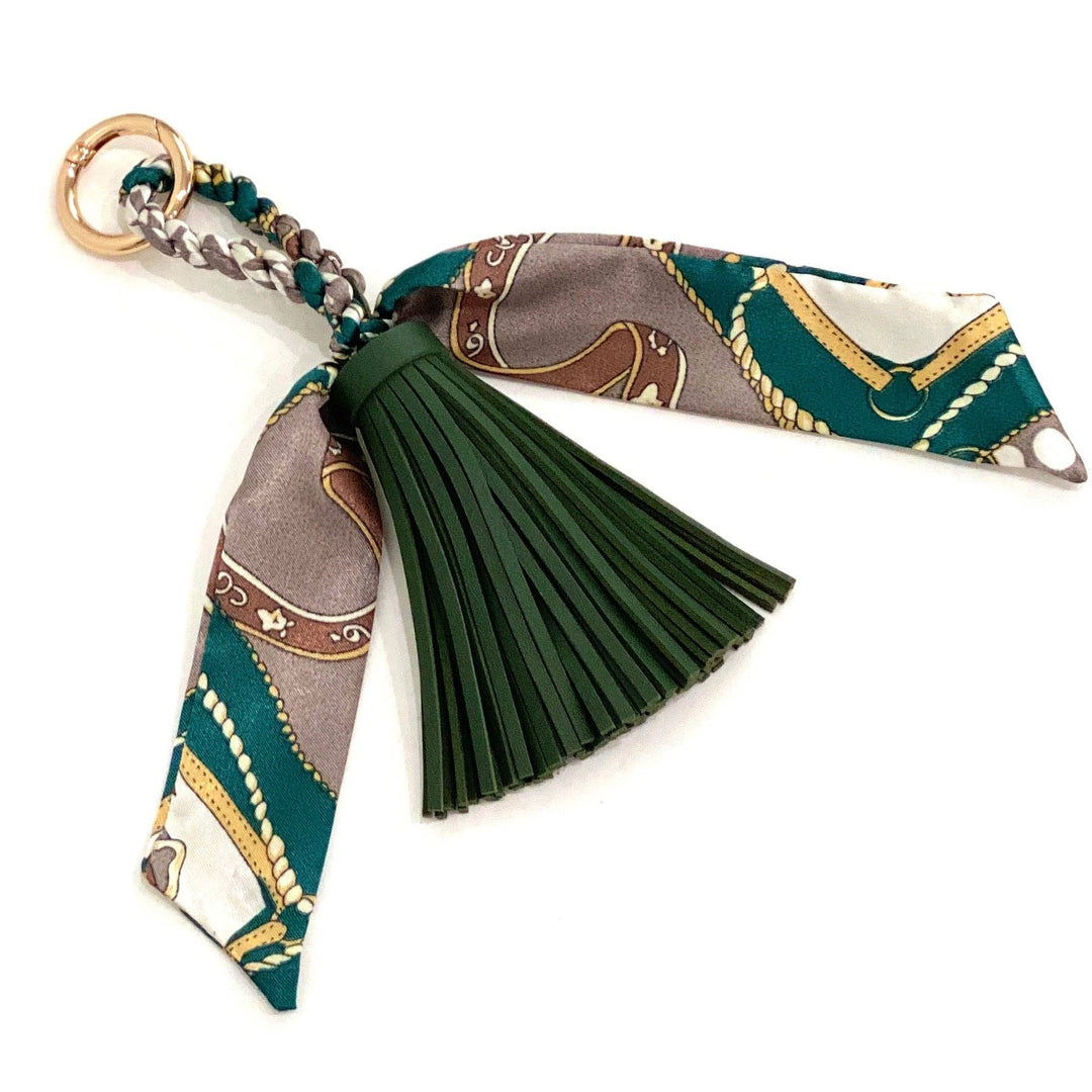 Be Clear Handbags - Amelia tassel bag charm: Taupe