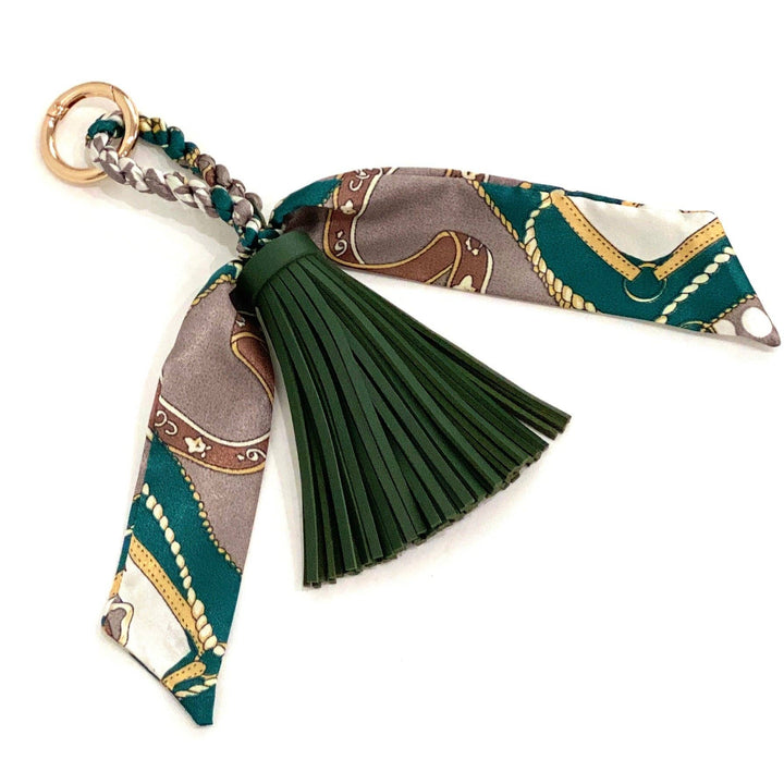 Be Clear Handbags - Amelia tassel bag charm: Taupe