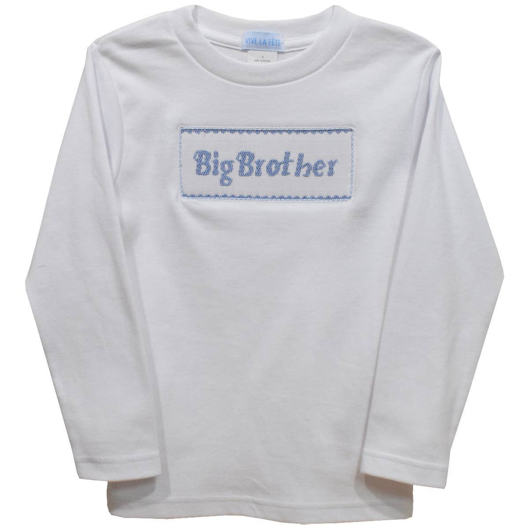 Vive La Fete - Big Brother White Knit Boys T-Shirt 24M