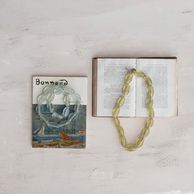 Glass Beads on Jute Cord, 2 Colors