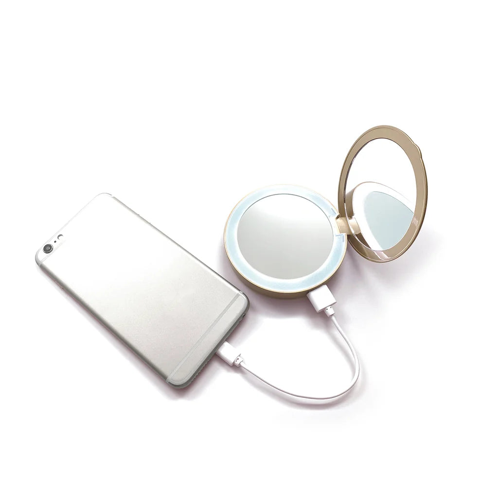 Glow Up Lumi Compact Power Bank - Gold