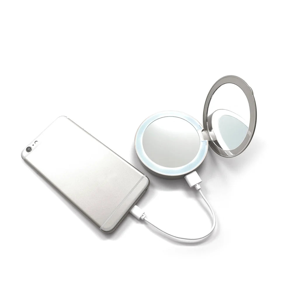 Glow Up Lumi Compact Power Bank - Platinum