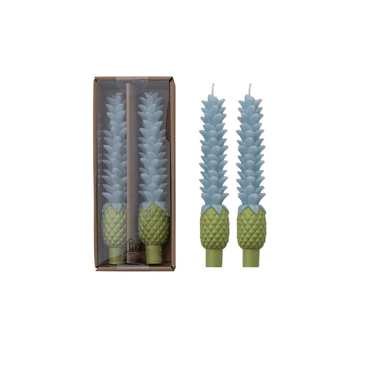 S/2 Unscented Pineapple Candles in Box