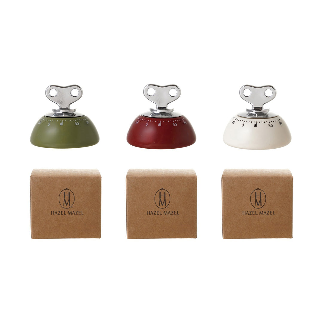 Plastic Twist Timer in Box, Burgundy
