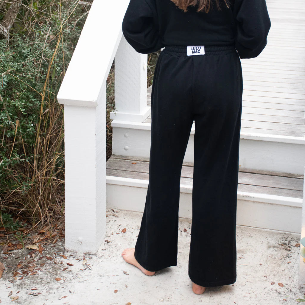 TERRY CLOTH PANT-BLACK