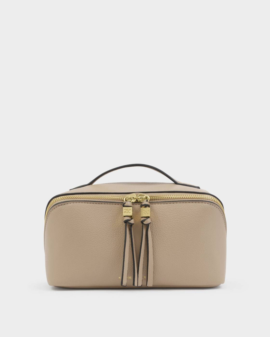 SOHO MEDIUM MAKE UP / WASH BAG | Light Taupe | 4 1/2" x 8 1/4" x 4 1/2"