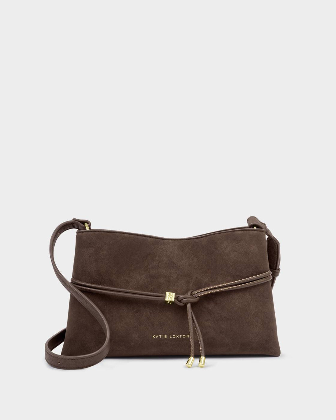 LORI CROSSBODY BAG | Bitter Chocolate Suedette