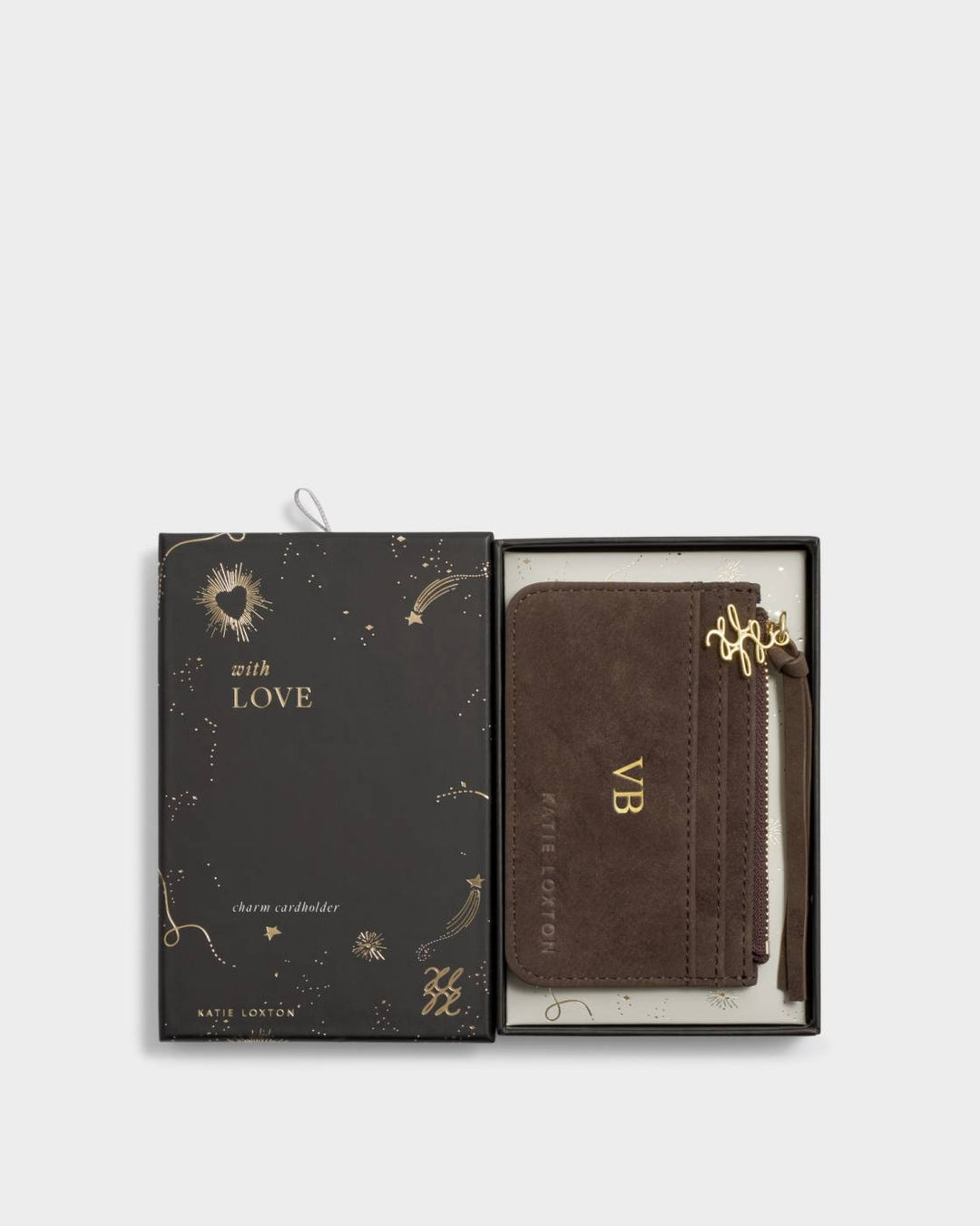 GIFT BOXED COIN & CARDHOLDER | Chocolate Suedette | 3 1/8" x 4 1/2"
