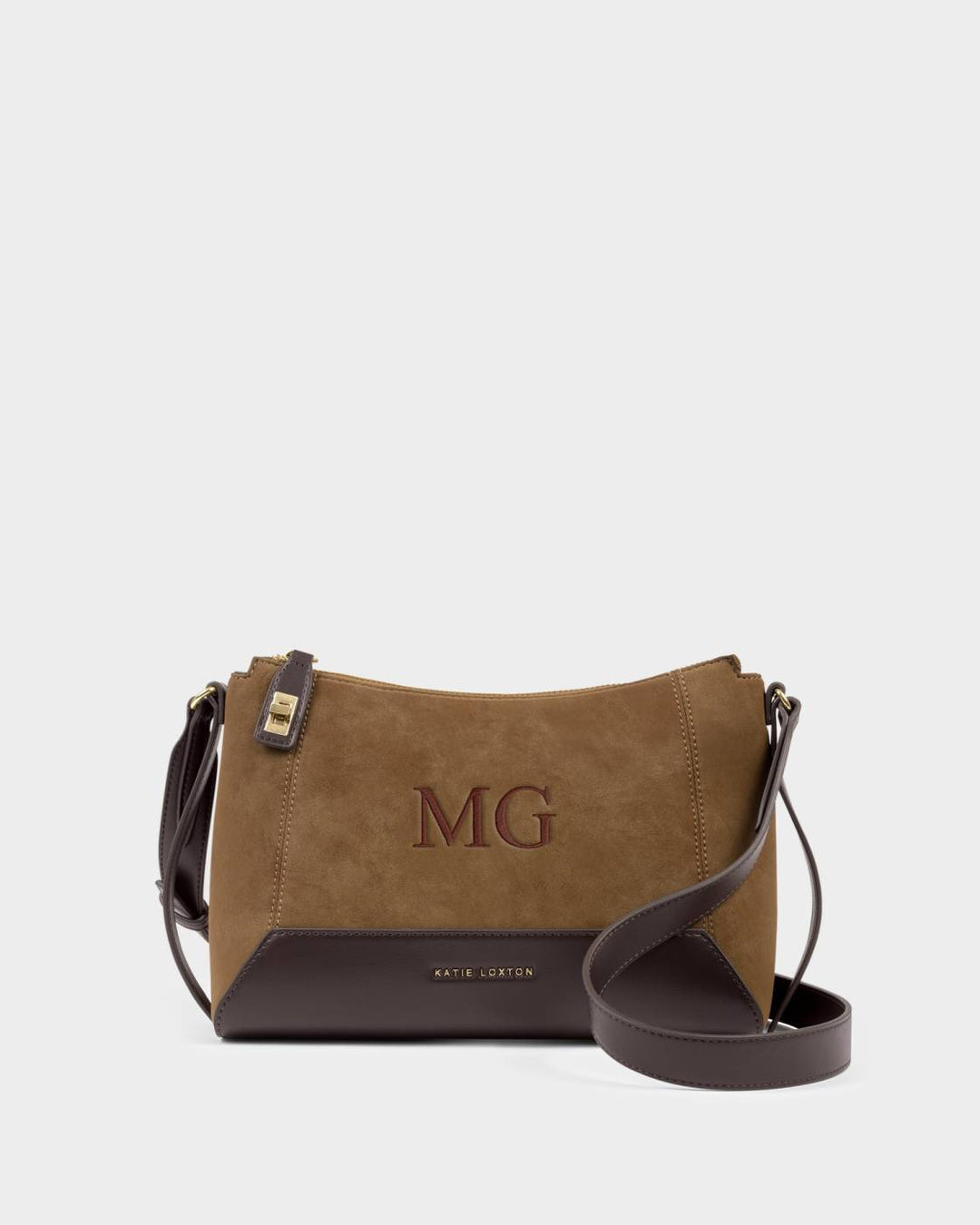 CHARLBURY CROSSBODY BAG | Caramel Suedette / Bitter Chocolate